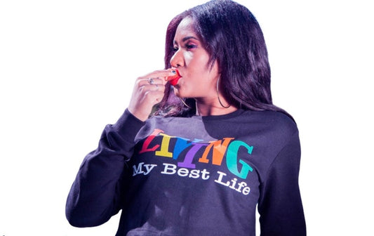 Women's "Living My Best Life" Crop Top